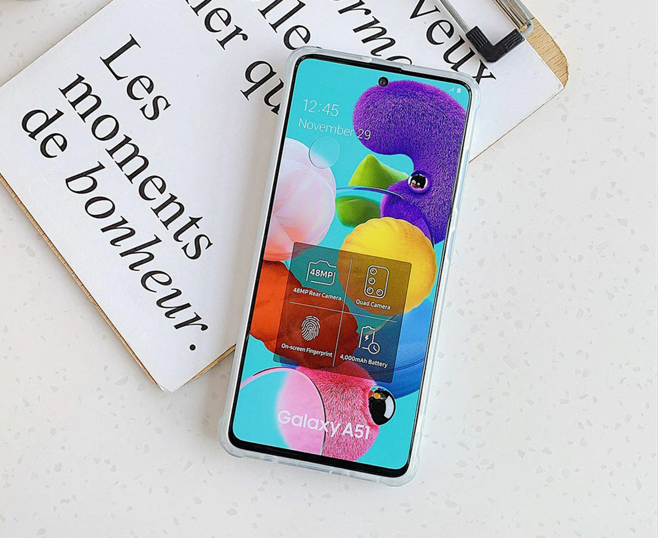Anymob Samsung Phone Case Light Slate Marble Mobile Cover For S21 Plus Ultra S10 Plus S20 Plus Ultra S20 FE Lite Note 10 A50 30S 50S A51 A71-Mobile Phone Cases-PEROZ Accessories