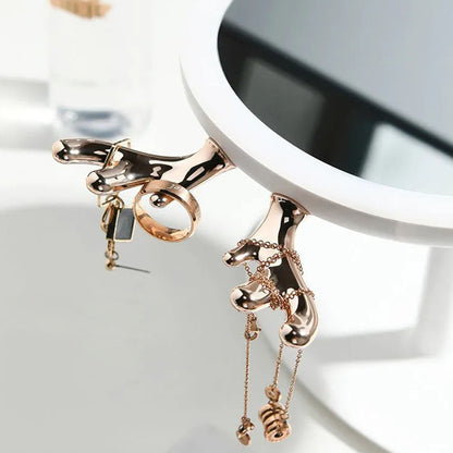 SOGA White Antler LED Light Makeup Mirror Tabletop Vanity Home Decor-Makeup Mirrors-PEROZ Accessories