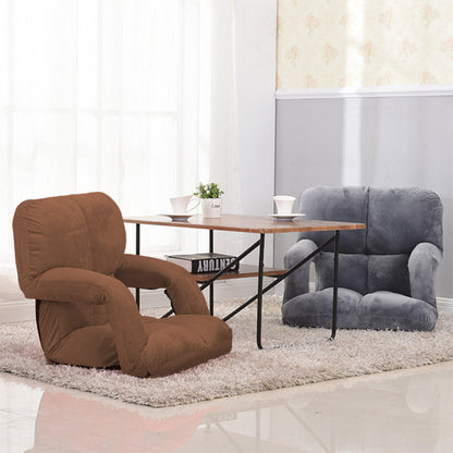 SOGA 2X Foldable Lounge Cushion Adjustable Floor Lazy Recliner Chair with Armrest Coffee - Kid-Recliner Chair-PEROZ Accessories