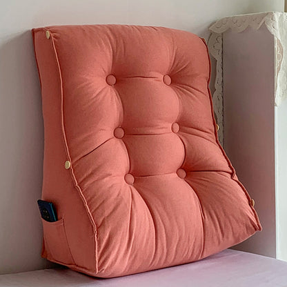 SOGA 2X 60cm Peach Triangular Wedge Lumbar Pillow Headboard Backrest Sofa Bed Cushion Home Decor-Headboard Pillow-PEROZ Accessories
