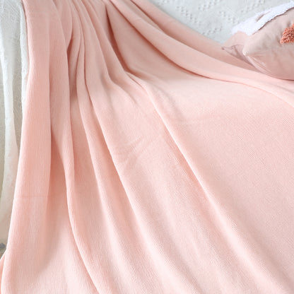 SOGA Pink Acrylic Knitted Throw Blanket Solid Fringed Warm Cozy Woven Cover Couch Bed Sofa Home Decor-Throw Blankets-PEROZ Accessories