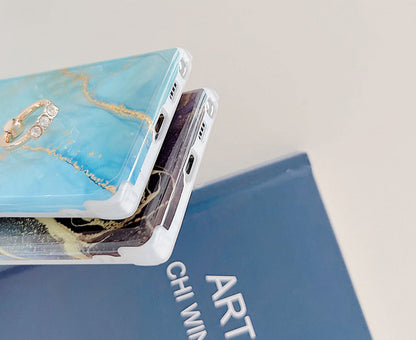 Anymob Samsung Phone Case Blue Crack Granite Marble For S22 Ultra S21 Plus S20 FE S10 A51 A71 A50 A30S Note 10 20-Mobile Phone Cases-PEROZ Accessories