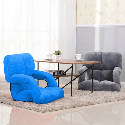 SOGA 4X Foldable Lounge Cushion Adjustable Floor Lazy Recliner Chair with Armrest Blue - Kid-Recliner Chair-PEROZ Accessories