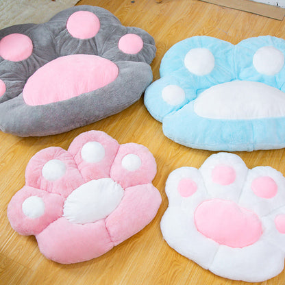 SOGA Blue Paw Shape Cushion Warm Lazy Sofa Decorative Pillow Backseat Plush Mat Home Decor-Chair &amp; Sofa Cushions-PEROZ Accessories