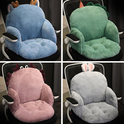 SOGA Blue Deer Shape Cushion Soft Leaning Bedside Pad Sedentary Plushie Pillow Home Decor-Chair &amp; Sofa Cushions-PEROZ Accessories