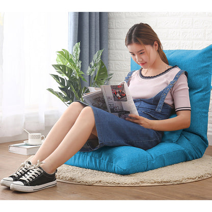 SOGA Lounge Floor Recliner Adjustable Lazy Sofa Bed Folding Game Chair Blue-Recliner Chair-PEROZ Accessories