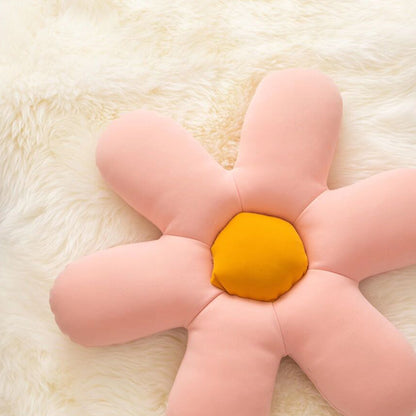 SOGA Pink Daisy Flower Shape Cushion Soft Leaning Bedside Pad Floor Plush Pillow Home Decor-Chair &amp; Sofa Cushions-PEROZ Accessories