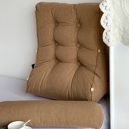 SOGA 60cm Khaki Triangular Wedge Lumbar Pillow Headboard Backrest Sofa Bed Cushion Home Decor-Headboard Pillow-PEROZ Accessories