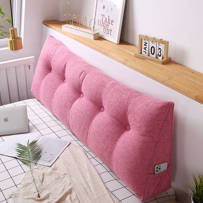 SOGA 100cm Pink Triangular Wedge Bed Pillow Headboard Backrest Bedside Tatami Cushion Home Decor-Headboard Pillow-PEROZ Accessories