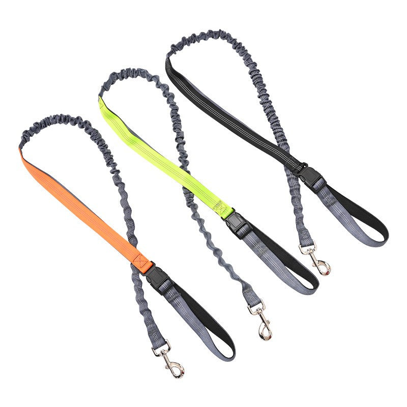 SOGA Black Adjustable Hands Free Pet Leash Bag Dog Lead Walking Running Jogging Pet Essentials-Dog Collars-PEROZ Accessories