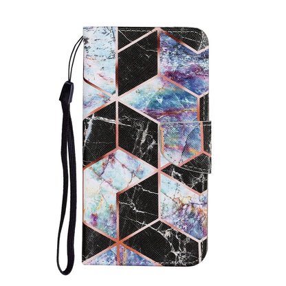 Anymob iPhone Black Geometric Painted Phone Case Magnetic Wallet Card slot Back Cover-PEROZ Accessories