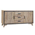 Buffet Sideboard in Silver Brush Colour with Solid Acacia & Veneer Wooden Frame Storage Cabinet with Drawers-Furniture > Living Room-PEROZ Accessories