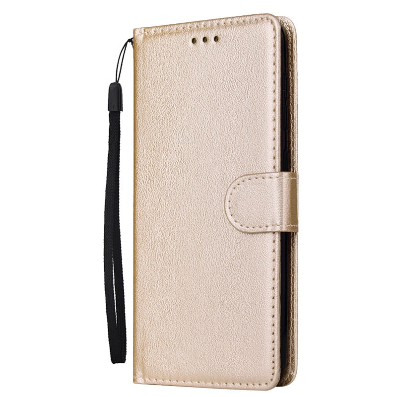 Anymob Samsung Beige Leather Case Flip Wallet Phone Cover-Mobile Phone Cases-PEROZ Accessories