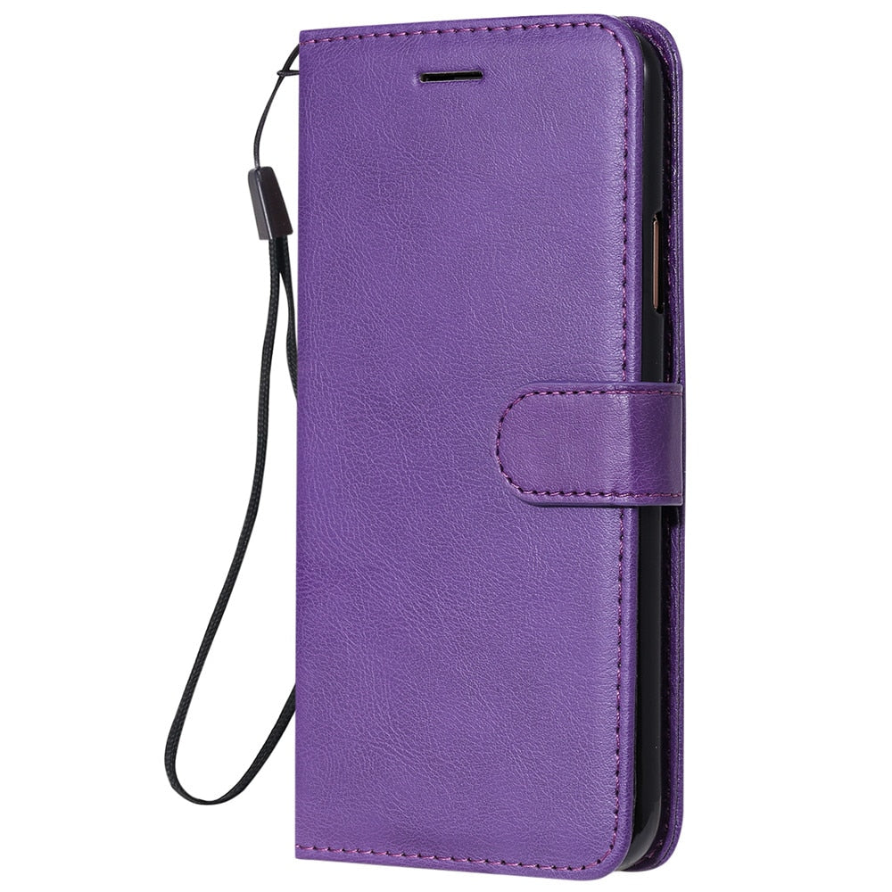 Anymob Xiaomi Redmi Phone Case Purple Leather Classic Flip Wallet-Mobile Phone Cases-PEROZ Accessories