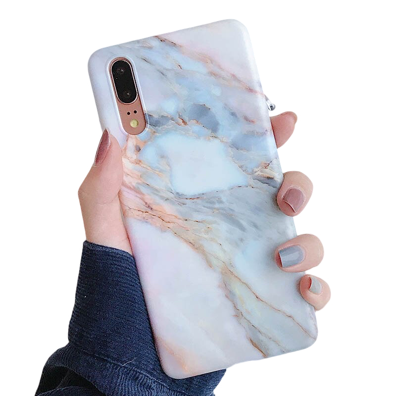 Anymob Samsung Stone Marble Flower Case Back Cover Art Leaf Silicone Phone Protection-Mobile Phone Cases-PEROZ Accessories