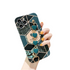 Anymob iPhone Case Dark Green eSoft Silicone Geometric Marble Back Cover With Love Heart Bracelet-Mobile Phone Cases-PEROZ Accessories