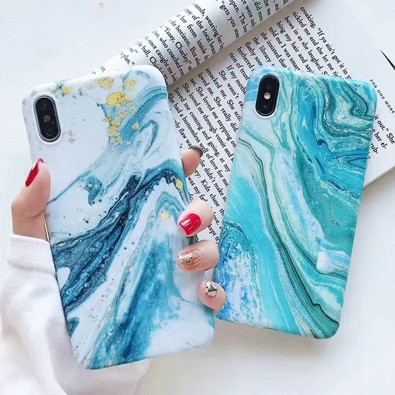Anymob Samsung Purple Marble Flower Case Back Cover Art Leaf Silicone Phone Protection-Mobile Phone Cases-PEROZ Accessories