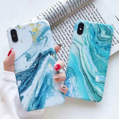 Anymob Samsung Purple Marble Flower Case Back Cover Art Leaf Silicone Phone Protection-Mobile Phone Cases-PEROZ Accessories