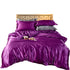 Anyhouz Beddings Indigo EU Double Size 3 Pcs High End Satin Smooth Duvet Cover Set Luxury Polyester Silky Soft Cozy Bedding Set-Duvet Covers-PEROZ Accessories