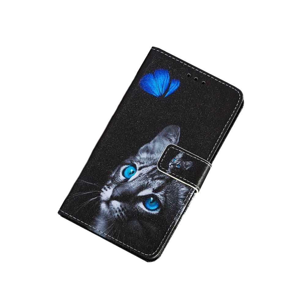 Anymob iPhone Blue Cat Flip Leather Phone Cases Animal Painted Wallet Cover-PEROZ Accessories