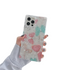 Anymob iPhone Case Pink Cartoon Butterfly Soft Silicone Square Shell Pattern-Mobile Phone Cases-PEROZ Accessories