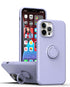 Anymob iPhone Case Purple Square Liquid Silicone Magnetic Holder Ring Stand Cover-Mobile Phone Cases-PEROZ Accessories