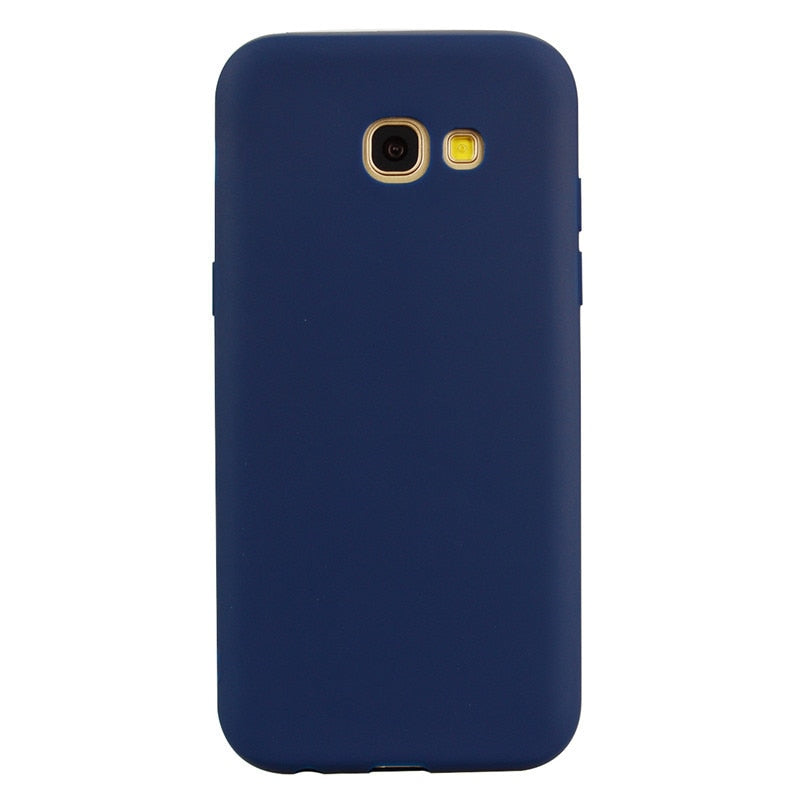 Anymob Samsung Blue Soft Silicon Case Candy Color Phone Case-Mobile Phone Cases-PEROZ Accessories