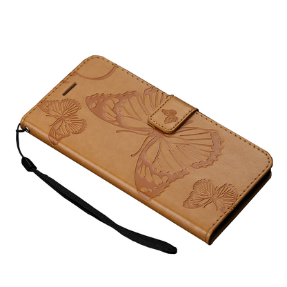Anymob Xiaomi Redmi Light Brown Wrist Chain Case Butterfly Pattern Soft Leather Phone Cover-Mobile Phone Cases-PEROZ Accessories