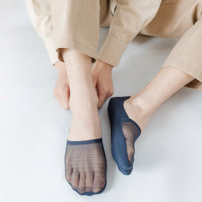 Anysox 5 Pairs Size 5-11 Fashion No Show Thin Invisible Solid White Sock High-quality Breathable Ankle length For Men Woman Foot Accessories-Socks-PEROZ Accessories