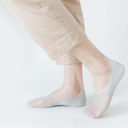 Anysox 5 Pairs Size 5-11 Fashion No Show Thin Invisible Solid White Sock High-quality Breathable Ankle length For Men Woman Foot Accessories-Socks-PEROZ Accessories