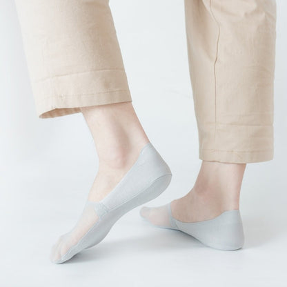 Anysox 5 Pairs Size 5-11 Fashion No Show Thin Invisible Solid White Sock High-quality Breathable Ankle length For Men Woman Foot Accessories-Socks-PEROZ Accessories