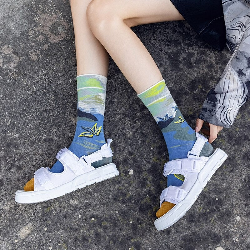 Anysox 5 Pairs Black Size 5-9 Fashion Sock High-Quality Office Sports Business Long Socks Cotton Solid Colors Skateboard Knitted Casual-Socks-PEROZ Accessories