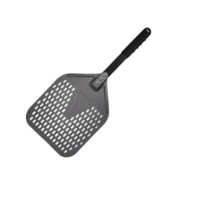 Anygleam Pizza Shovel 25cm X 55cm Dark Grey for Perforated Peel with Metal Handle Oven Turning Baking Accessory-Spatula and Shovel-PEROZ Accessories