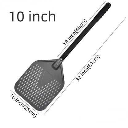 Anygleam Pizza Shovel 25cm X 81cm Dark Grey for Perforated Peel with Metal Handle Oven Turning Baking Accessory-Spatula and Shovel-PEROZ Accessories