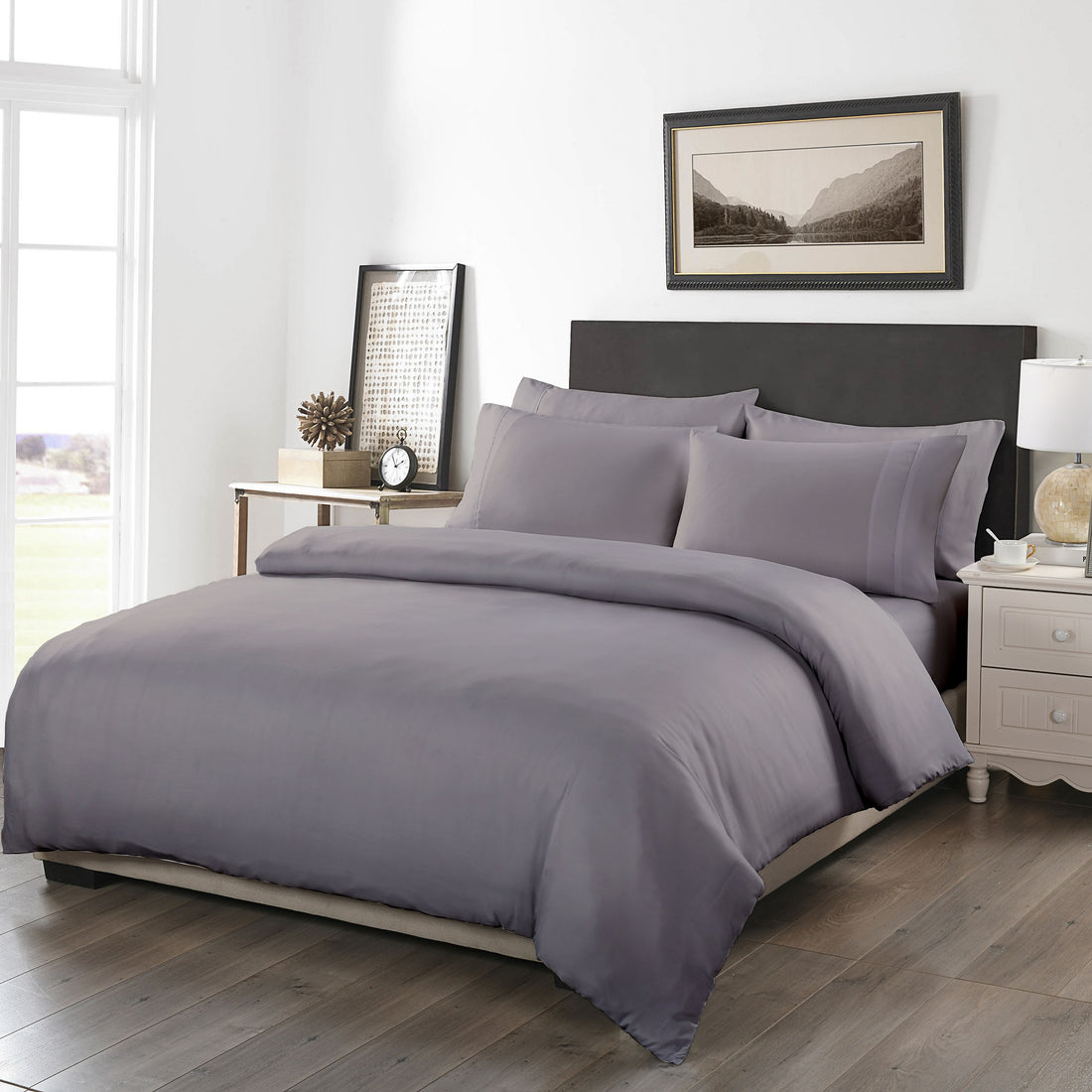 Royal Comfort 1200TC 6 Piece Fitted Sheet Quilt Cover &amp; Pillowcase Set Ultra Soft-Bed Linen-PEROZ Accessories