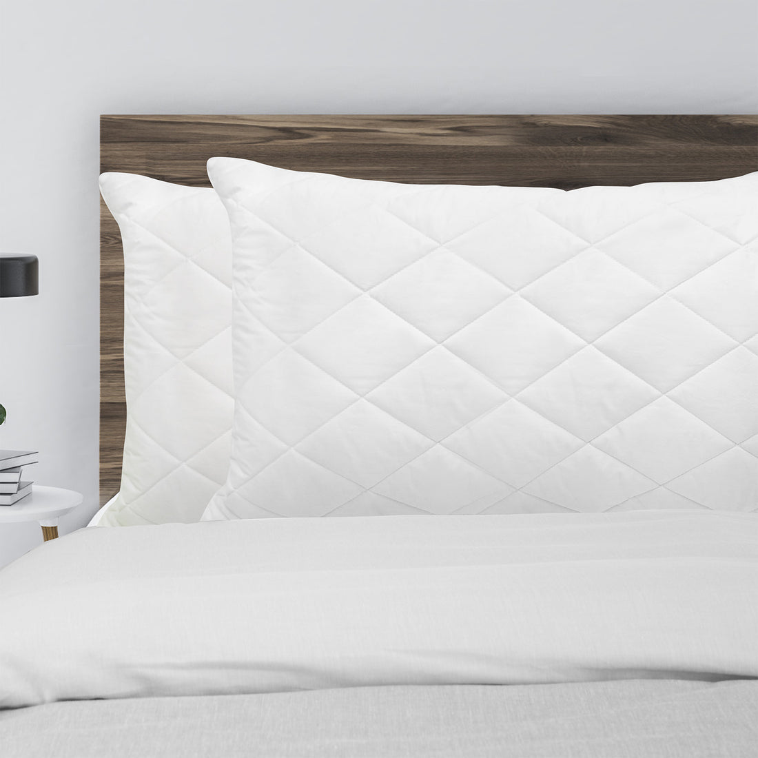 Royal Comfort Luxury Bamboo Blend Quilted Pillow Twin Pack Extra Fill Support-Bedding-PEROZ Accessories