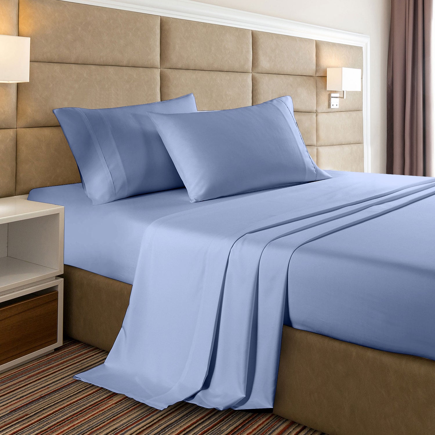 Casa Decor 2000 Thread Count Bamboo Cooling Sheet Set Ultra Soft Bedding-Bed Linen-PEROZ Accessories