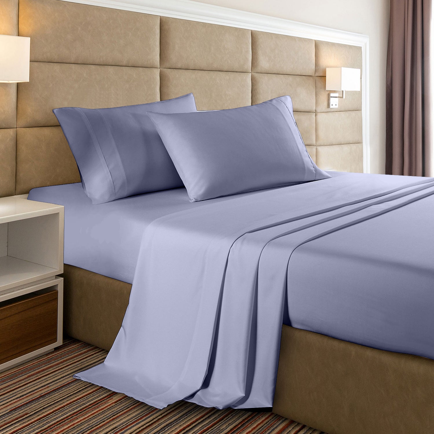Casa Decor 2000 Thread Count Bamboo Cooling Sheet Set Ultra Soft Bedding-Bed Linen-PEROZ Accessories