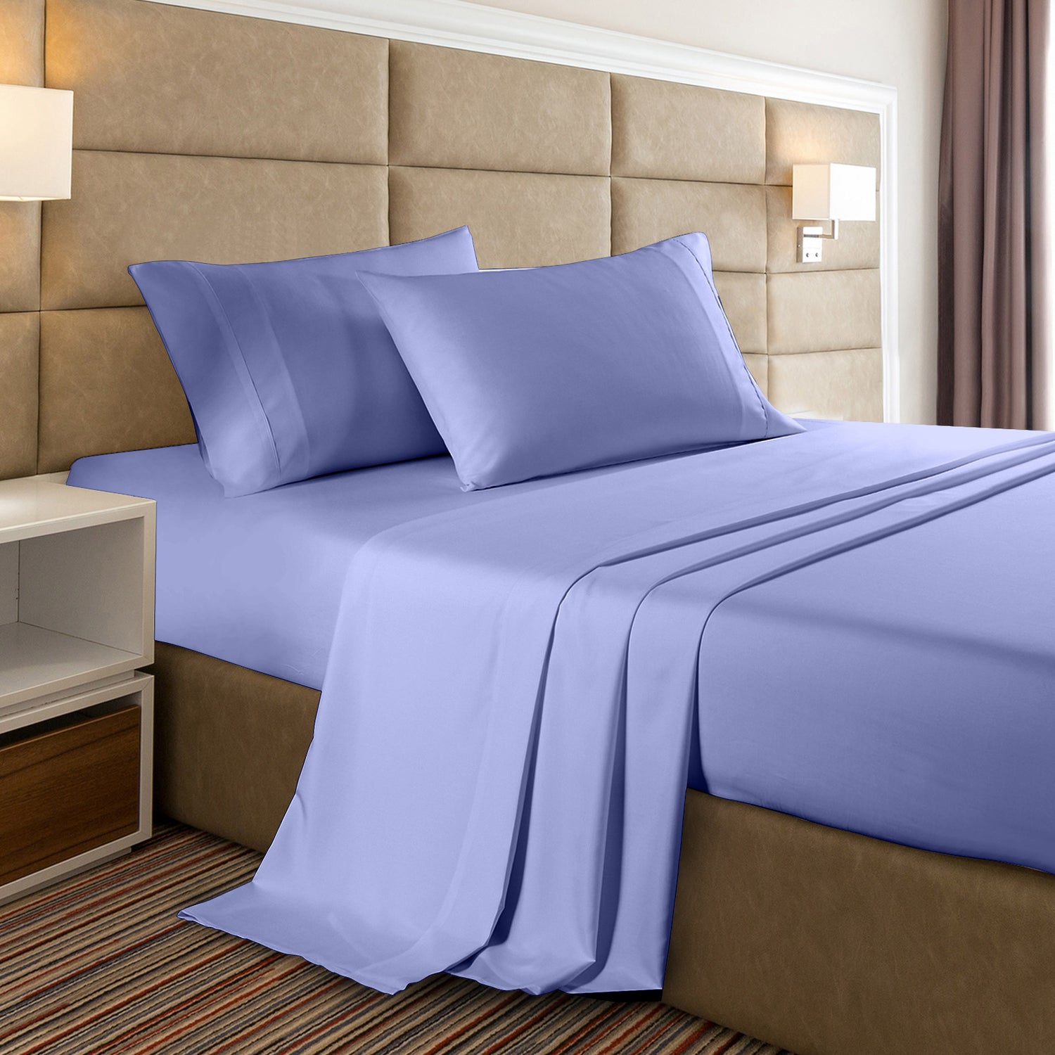 Casa Decor 2000 Thread Count Bamboo Cooling Sheet Set Ultra Soft Bedding-Bed Linen-PEROZ Accessories