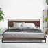 Milano Decor Azure Bed Frame With Headboard Wood Steel Platform Bed-Bed Frames & Bases-PEROZ Accessories