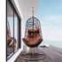 Arcadia Furniture Hanging Basket Egg Chair Outdoor Wicker Rattan Patio Garden-Outdoor Chairs & Lounges-PEROZ Accessories