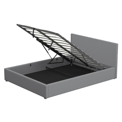 Milano Luxury Gas Lift Bed Frame Base And Headboard With Storage-Bed Frames &amp; Bases-PEROZ Accessories