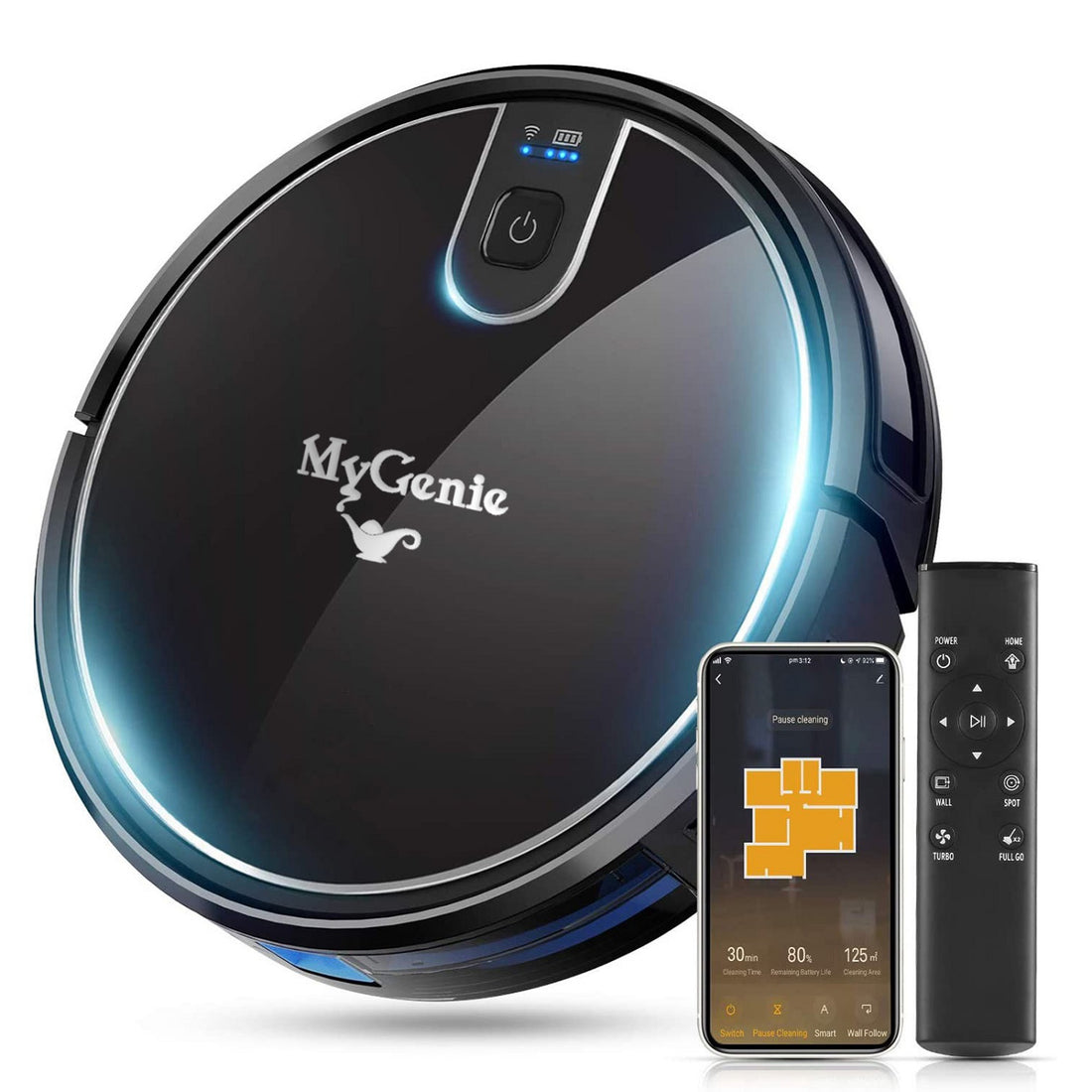 MyGenie XSonic Wifi Pro Robotic Vacuum Cleaner Carpet Wet Dry Mopping-Small Home Appliances-PEROZ Accessories