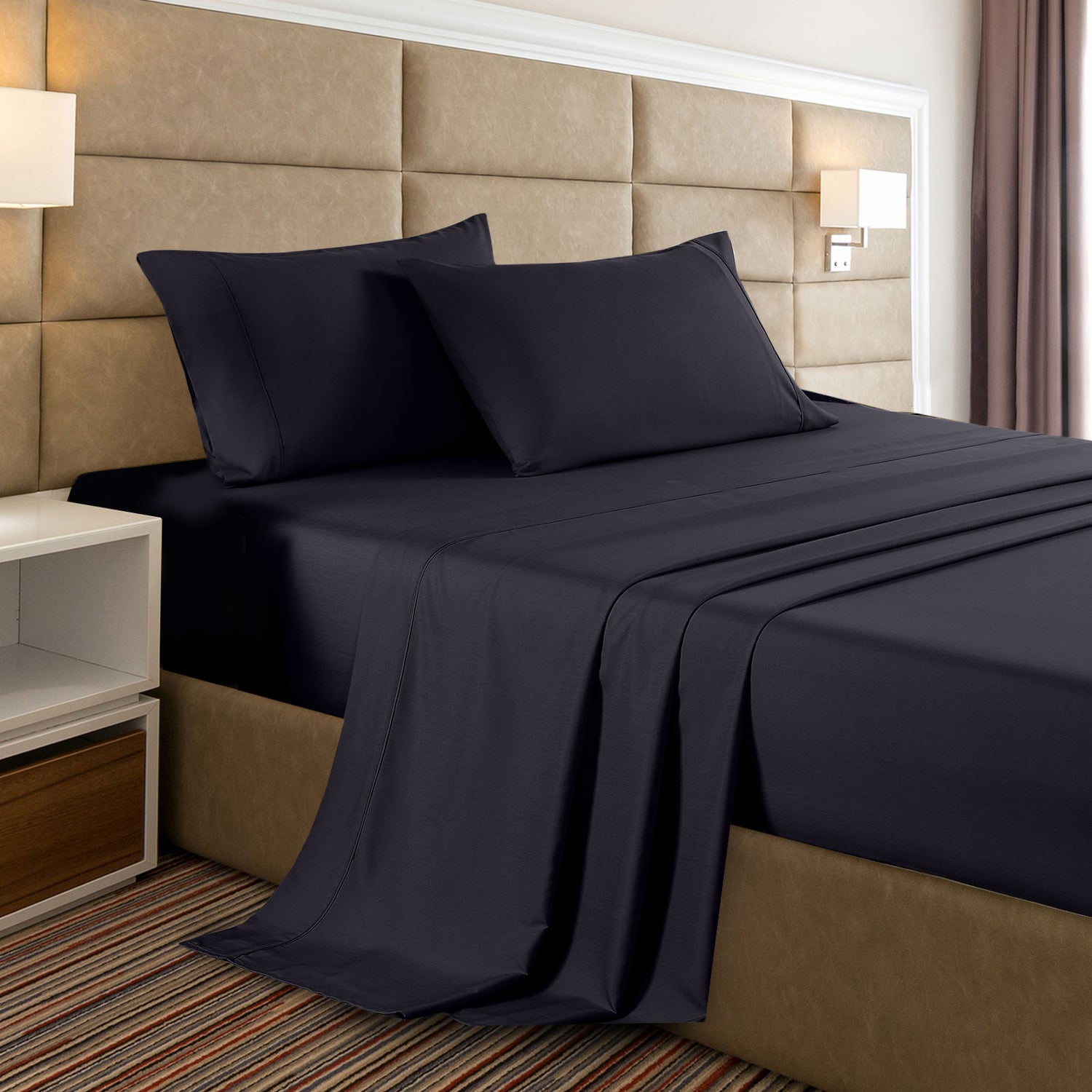 Casa Decor 2000 Thread Count Bamboo Cooling Sheet Set Ultra Soft Bedding-Bed Linen-PEROZ Accessories