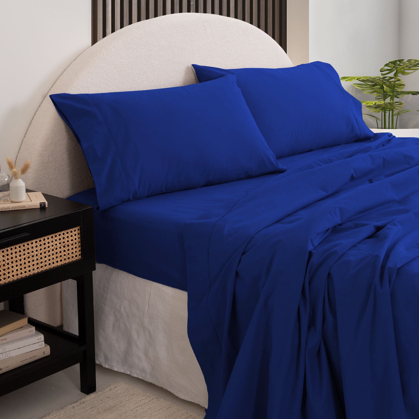 Royal Comfort Vintage Wash 100% Cotton Sheet Set Fitted Flat Sheet Pillowcases-Bed Linen-PEROZ Accessories