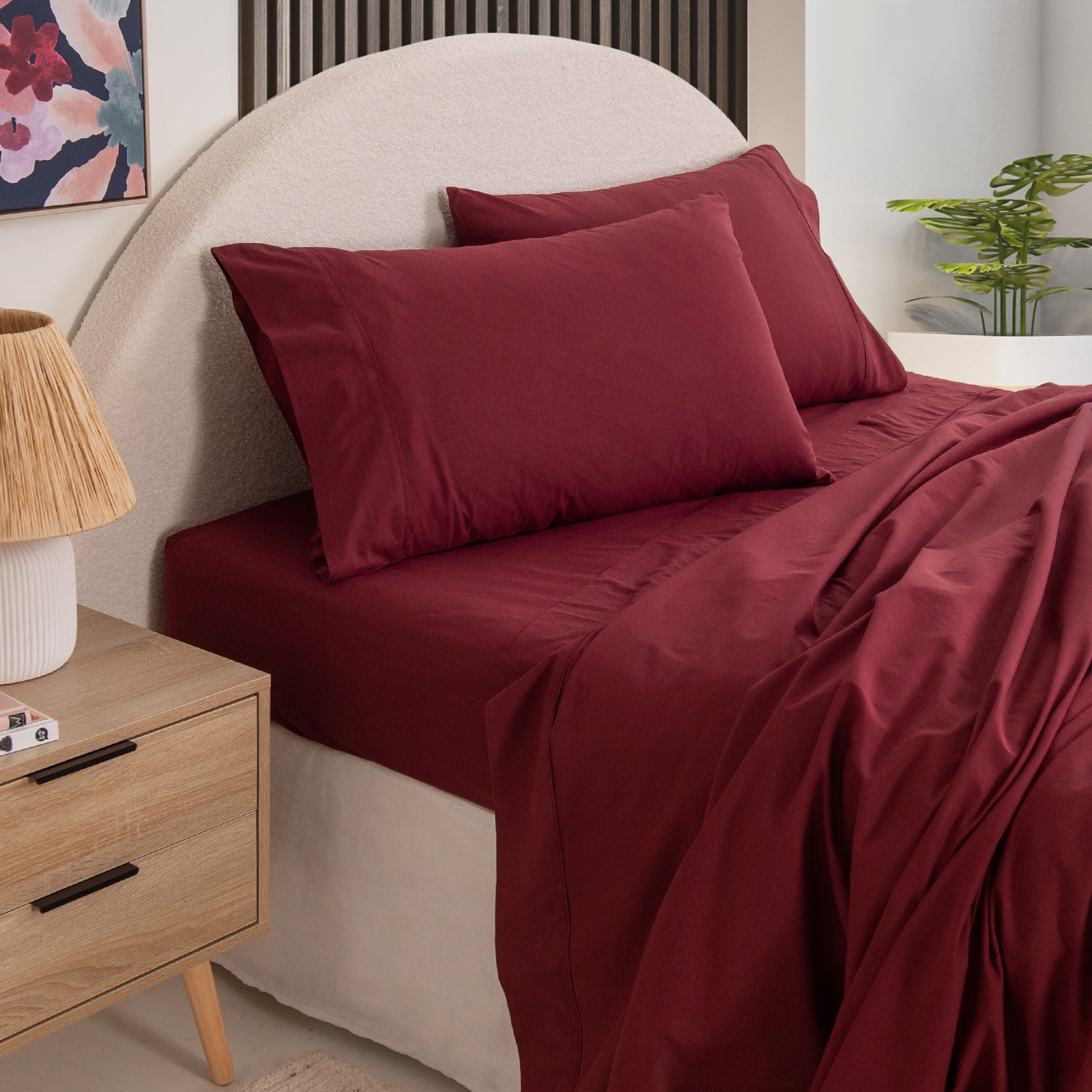 Royal Comfort Vintage Wash 100% Cotton Sheet Set Fitted Flat Sheet Pillowcases-Bed Linen-PEROZ Accessories