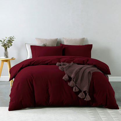 Royal Comfort Vintage Washed 100% Cotton Quilt Cover Set Bedding Ultra Soft-Bed Linen-PEROZ Accessories