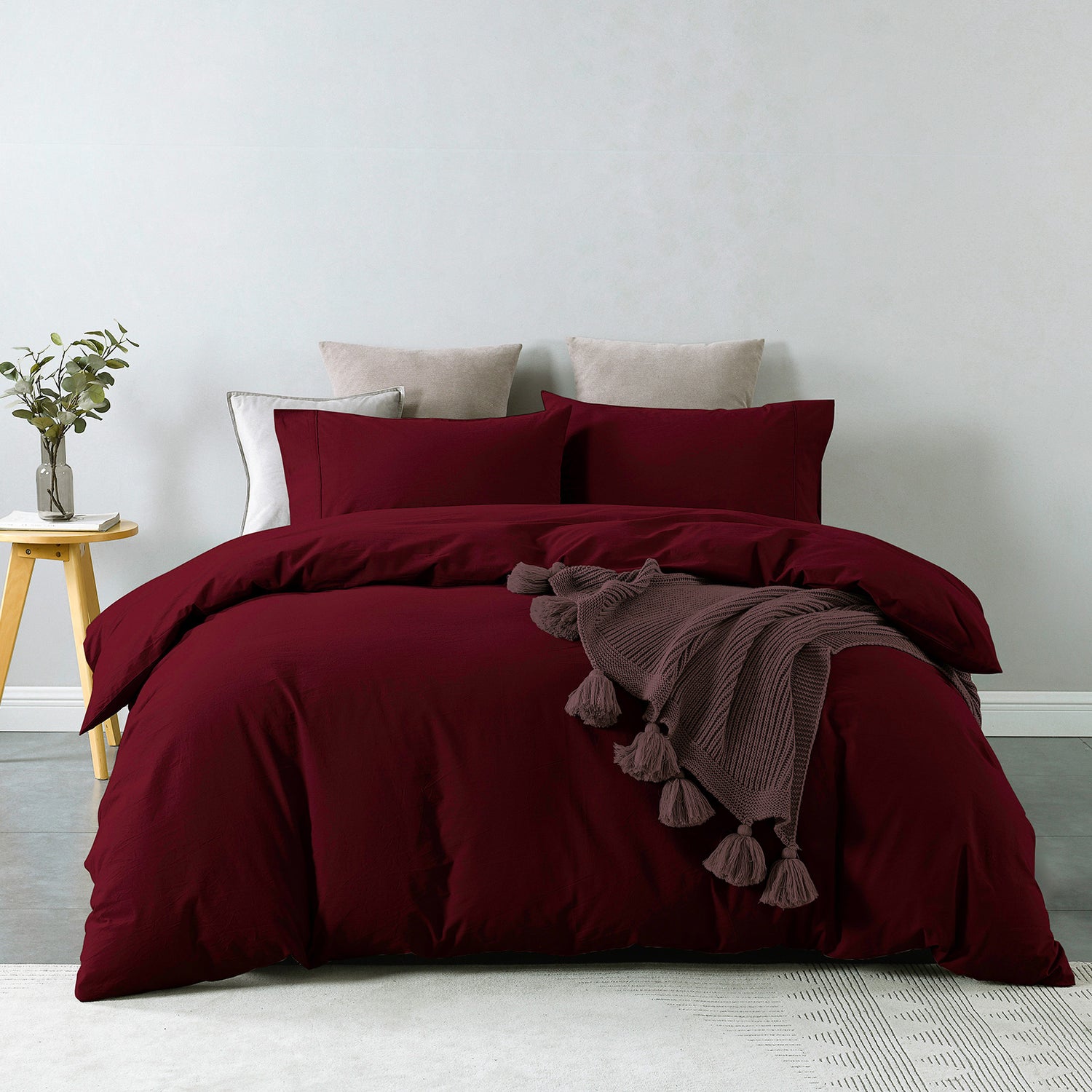 Royal Comfort Vintage Washed 100% Cotton Quilt Cover Set Bedding Ultra Soft-Bed Linen-PEROZ Accessories