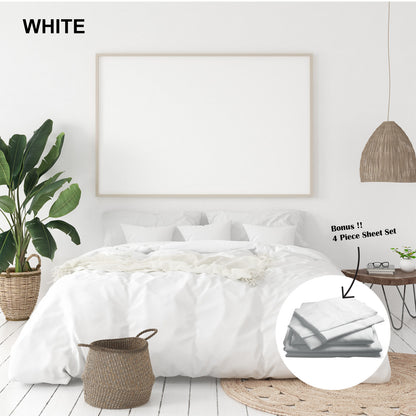 Royal Comfort 1000 Thread Count Bamboo Cotton Sheet and Quilt Cover Complete Set-Bed Linen-PEROZ Accessories