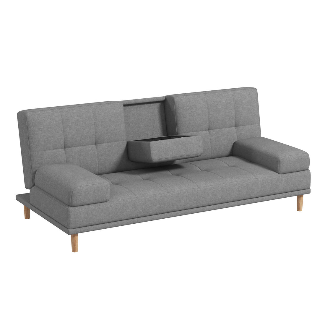 Casa Decor Mendoza 2 in 1 Sofa Bed Couch Pull Down Cupholder 3 Seats Futon-Sofas &amp; Sofa Beds-PEROZ Accessories